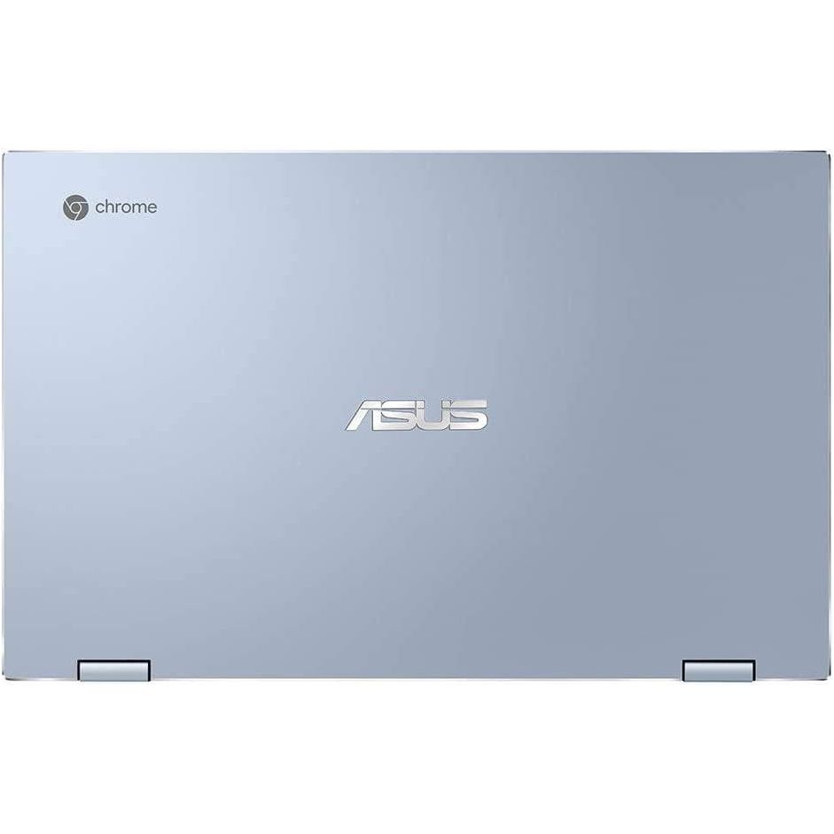 Buy ASUS,ASUS C433, 14 Inch Touchscreen ChromeBook Flip, Intel M3 Processor, 64 GB eMMC, 4 GB RAM, Chrome OS, Silver/Blue - Gadcet.com | UK | London | Scotland | Wales| Ireland | Near Me | Cheap | Pay In 3 | Laptops