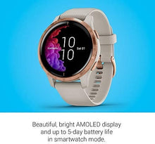 Garmin Venu, GPS Smartwatch with Bright Touchscreen Display, Features Music, Body Energy Monitoring, Animated Workouts, Pulse Ox Sensors and More, Light Sand with Rose Gold - Gadcet.com