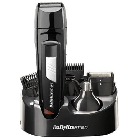 Babyliss,BaByliss For Men 8-in-1 Titanium Multi Mens All Over Grooming Kit Rechargeable Cordless Black - Gadcet.com