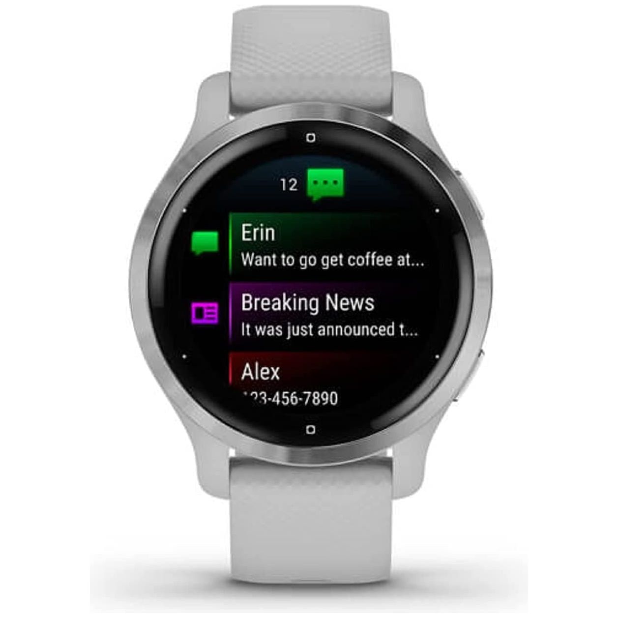 Buy Garmin,Garmin Venu 2S Smaller-sized GPS smartwatch with all-day health monitoring, Silver Bezel with Mist Grey Case and Silicone Band - Gadcet.com | UK | London | Scotland | Wales| Ireland | Near Me | Cheap | Pay In 3 | Watches