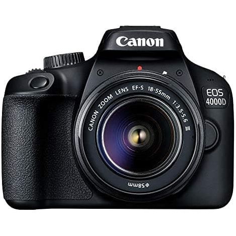 Canon,Canon EOS 4000D + EF-S 18-55mm III SLR Camera Kit 18 MP 5184 x 3456 pixels Black - Gadcet.com