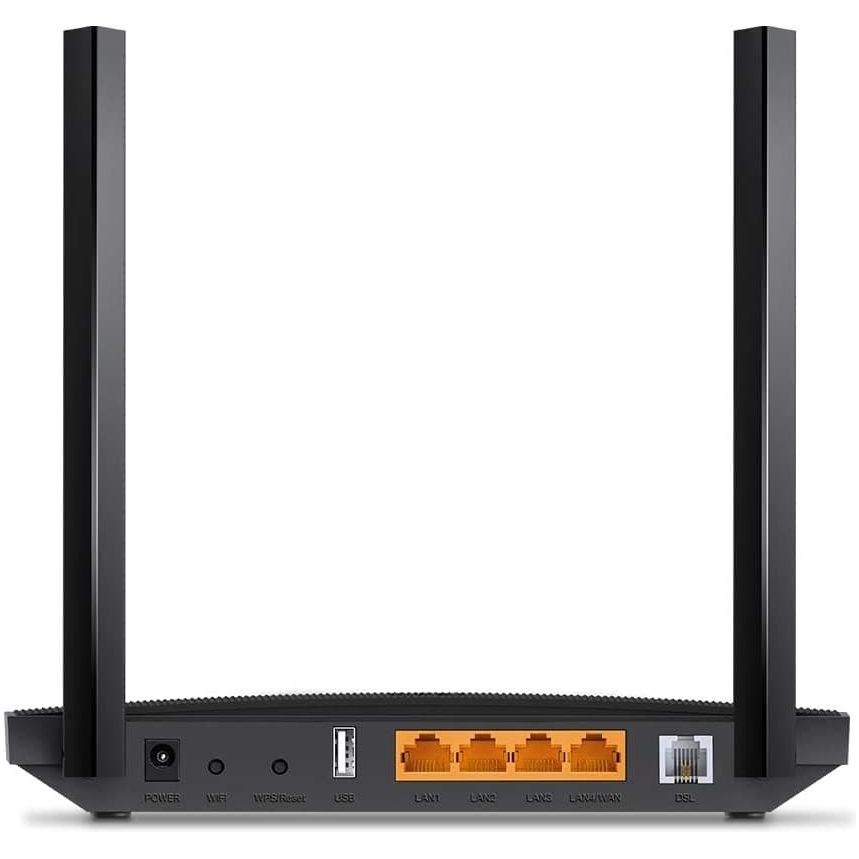 TP-Link,TP-Link AC1200 Wireless MU-MIMO VDSL/ADSL Modem Router, Dual-Band, Wi-Fi Speed Up To 1.2 Gbps, OneMeshTM, Versatile Connectivity, 4 x Gigabit Ports +1x 2.0 USB Port, Easy setup (Archer VR400) - Gadcet.com