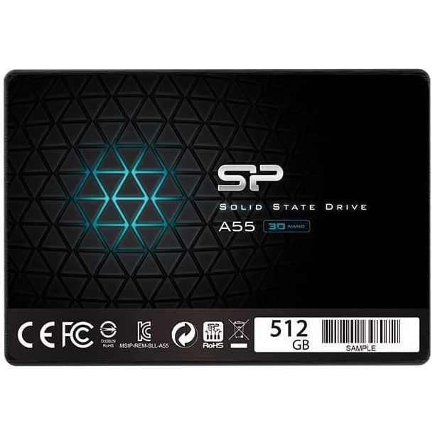 Buy Silicon Power,Silicon Power-512GB SSD 3D NAND A55 SLC Cache Performance Boost SATA III 2.5" 7mm (0.28") Internal Solid State - Drive Black - Gadcet.com | UK | London | Scotland | Wales| Ireland | Near Me | Cheap | Pay In 3 | ssd