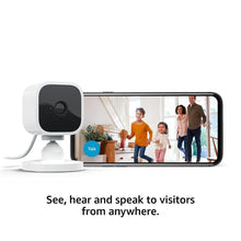 Buy Blink,Blink Mini Compact indoor plug-in smart security camera, 1080p HD day and night video, night vision, motion detection, two-way audio, easy setup, Works with Alexa — 1 camera (White) - Gadcet.com | UK | London | Scotland | Wales| Ireland | Near Me | Cheap | Pay In 3 | Security Monitors & Recorders