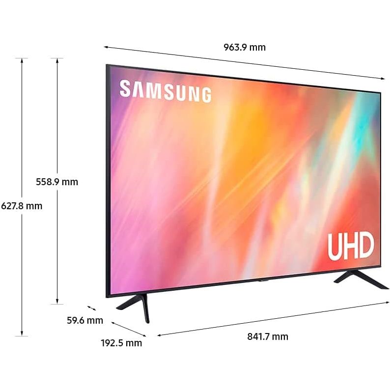 Samsung,Samsung AU7100 43 Inch (2021) Crystal 4K Smart TV With HDR10+ Image Quality, Adaptive Sound, Motion Xcelerator Picture, Q-Symphony Audio And Gaming Mode - Gadcet.com
