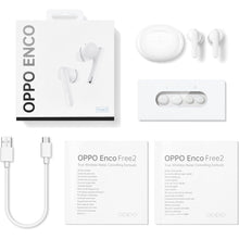 OPPO,OPPO Enco Free2 True Wireless Headphones (42 dB deep personalised active noise cancellation, triple-mic call noise cancellation, 30 hour playback time, personalised sound boost) - White - Gadcet.com