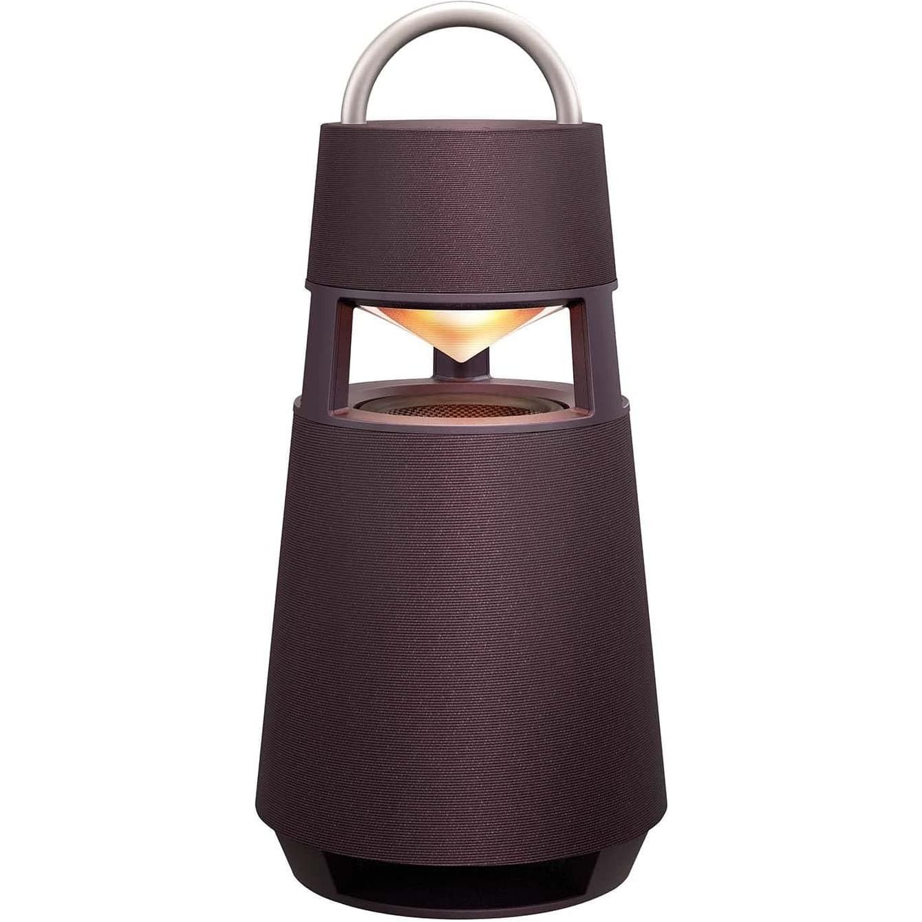 LG,LG XBOOM 360 RP4 Omnidirectional 360˚Sound Portable Wireless Bluetooth Speaker with Mood Lighting, Up to 10 Hours Battery, Indoor/Outdoor - Burgundy - Gadcet.com