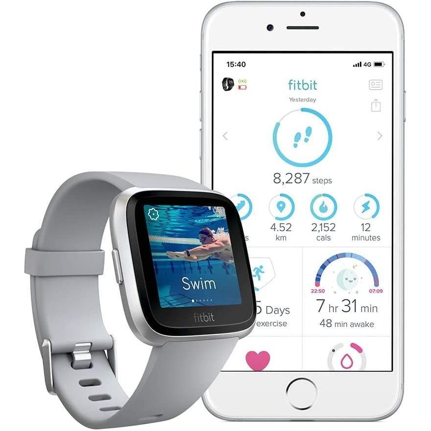 Buy Fitbit,Fitbit Versa Health & Fitness Smartwatch with Heart Rate, Music & Swim Tracking, Grey - Gadcet.com | UK | London | Scotland | Wales| Ireland | Near Me | Cheap | Pay In 3 | Electronics