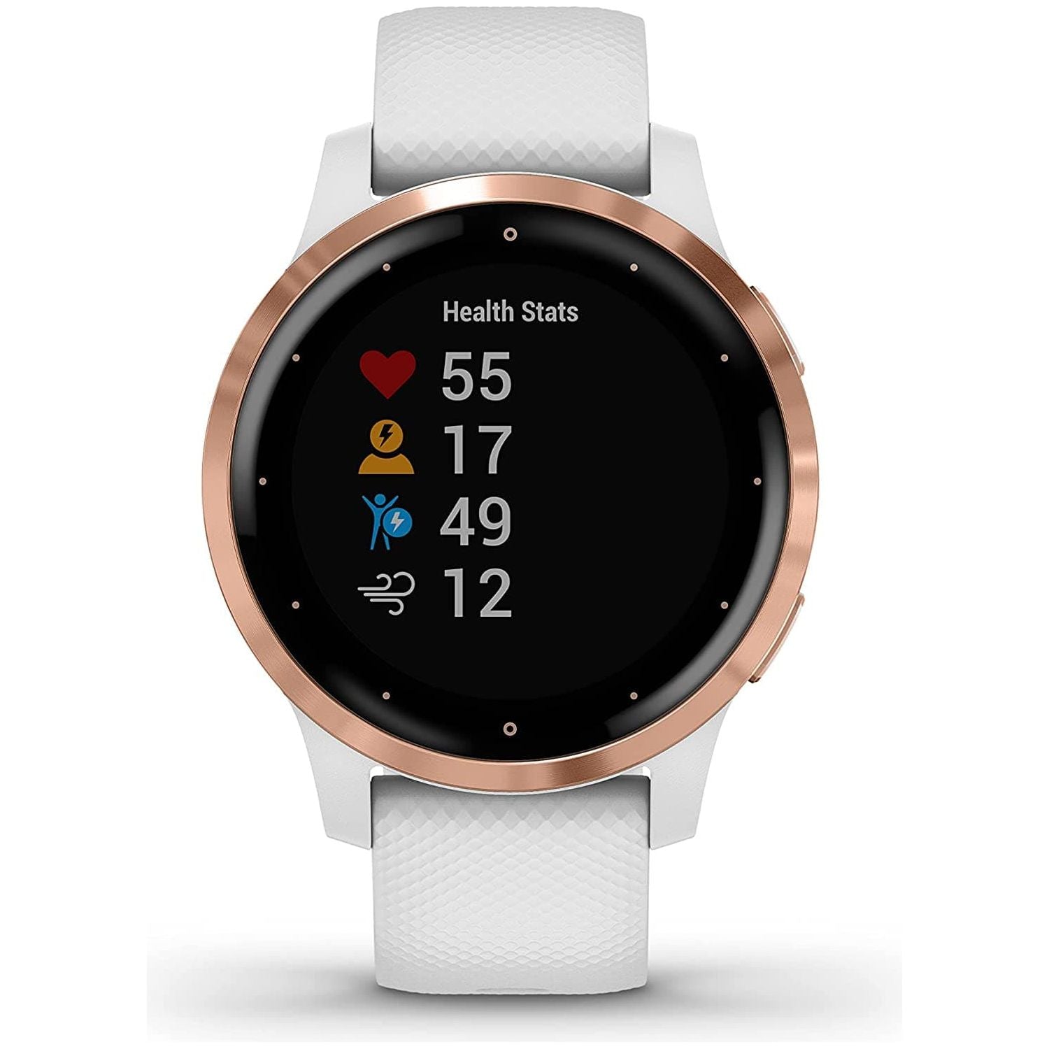 Buy Garmin,Garmin Vívoactive 4S, Smaller-Sized GPS Smartwatch, Features Music, Body Energy Monitoring, Animated Workouts, Pulse Ox Sensors and MORE, White/Rose Gold - Gadcet.com | UK | London | Scotland | Wales| Ireland | Near Me | Cheap | Pay In 3 | Watches
