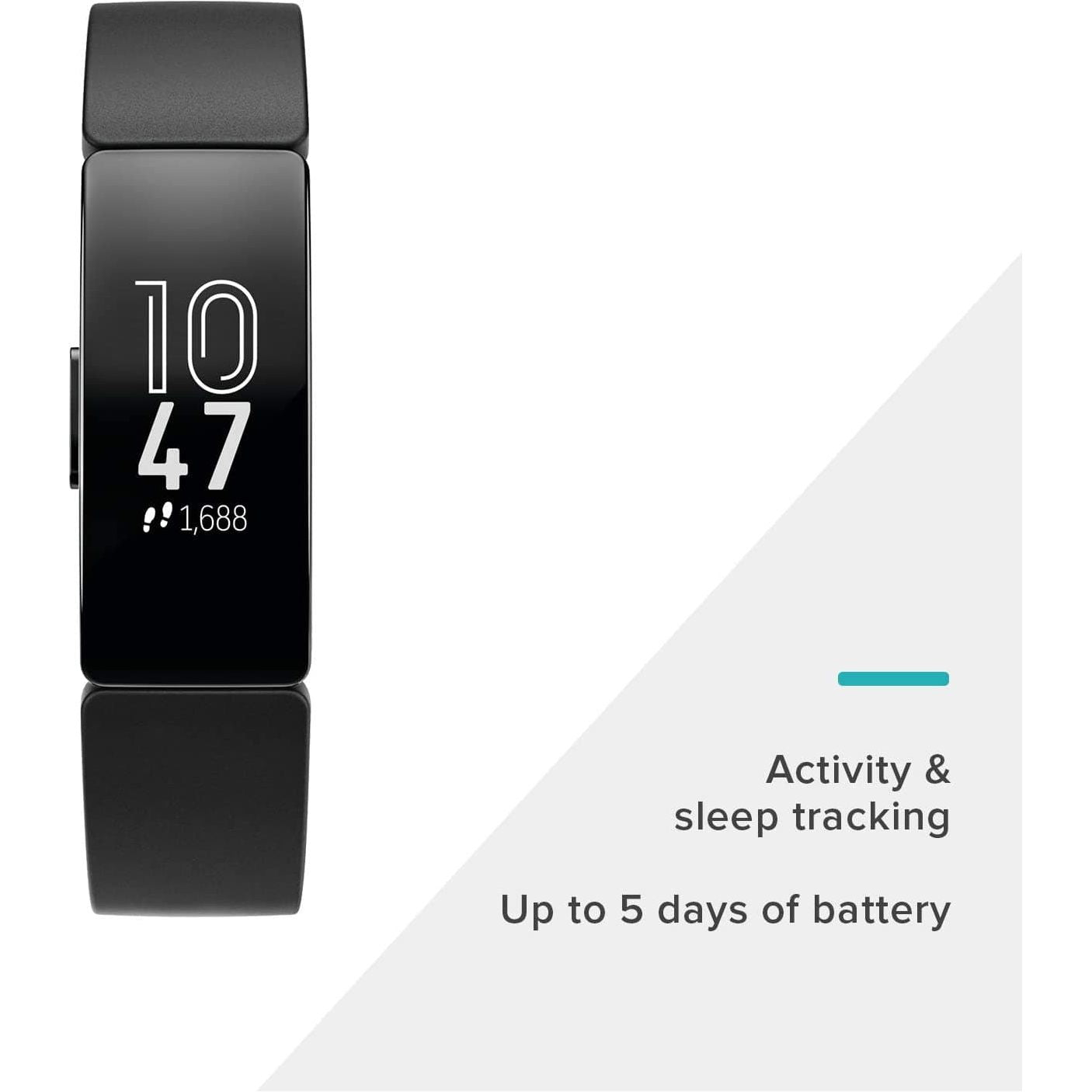 Fitbit Inspire Health & Fitness Tracker, One Size - Black