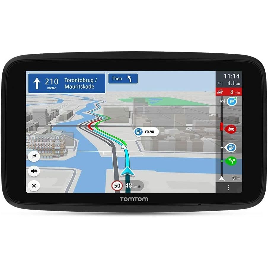 TomTom Car Sat Nav GO Discover, 7 Inch, with Traffic Congestion and Speed Cam World Maps, Quick-Updates via WiFi with Sat Nav Premium Leather Carry Case - Gadcet.com