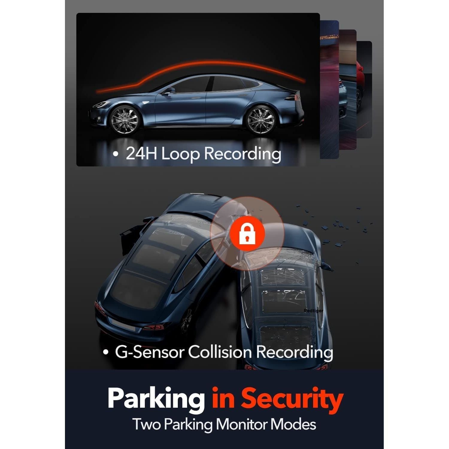 Redtiger,REDTIGER F7N Dash Cam 4K with WiFi GPS Front 4K/2.5K and Rear 1080P Dual Dash Camera for Cars,3.18" Display Dashcam,170° Wide Angle Dashboard Camera Recorder,Parking Monitor,Support 256GB Max - Gadcet.com