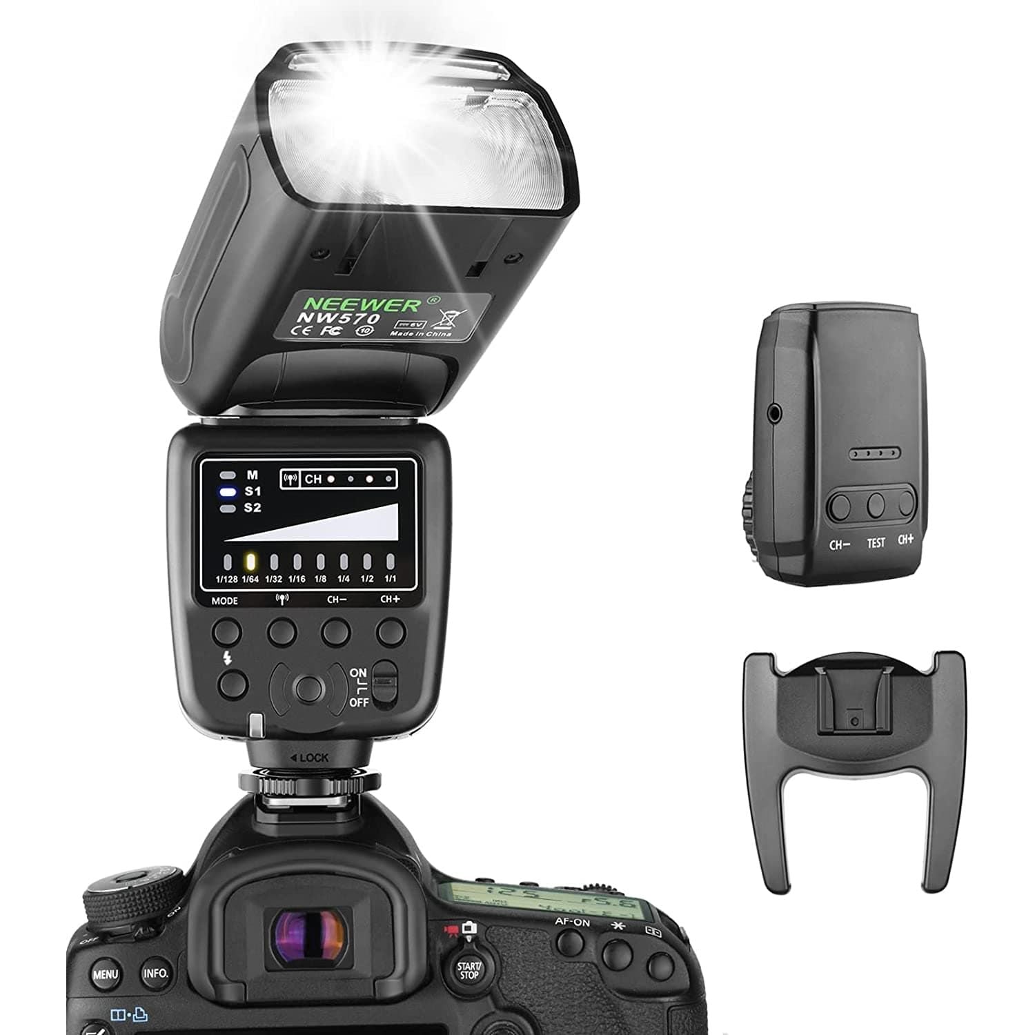 Neewer® Flash Speedlite with 2.4G Wireless System & 15 Channels Transmitter Compatible with DSLR Canon, Nikon, Sony, Panasonic, Olympus, Fujifilm, Pentax and other DSLR Camera - Gadcet.com
