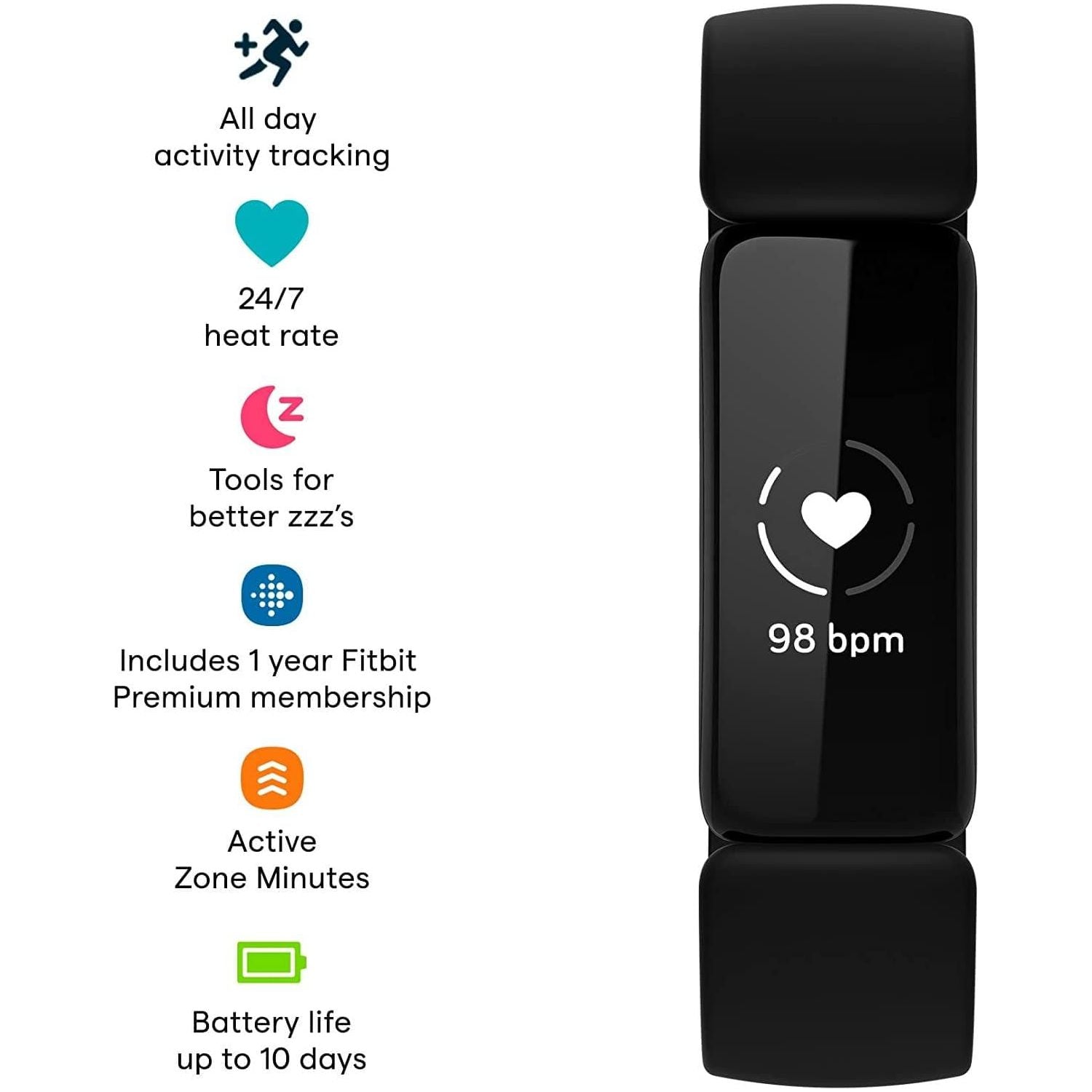 Buy Fitbit,Fitbit Inspire 2 Smart Watch - Black - Gadcet.com | UK | London | Scotland | Wales| Ireland | Near Me | Cheap | Pay In 3 | Watches