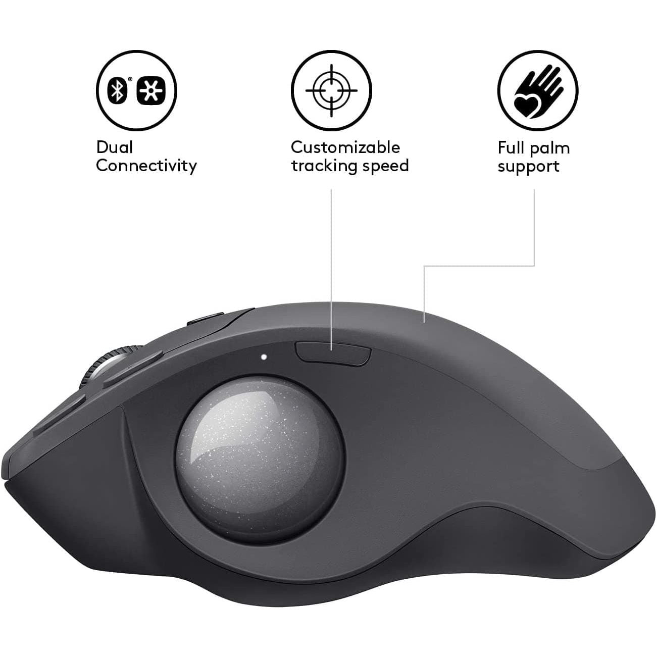 Logitech MX Ergo Wireless Trackball Mouse, Bluetooth Or 2.4GHz with Unifying USB-Receiver, Adjustable Trackball Angle, Precision Scroll-Wheel, USB-C Charging Battery, PC/ Mac/ iPad OS - Black - Gadcet.com