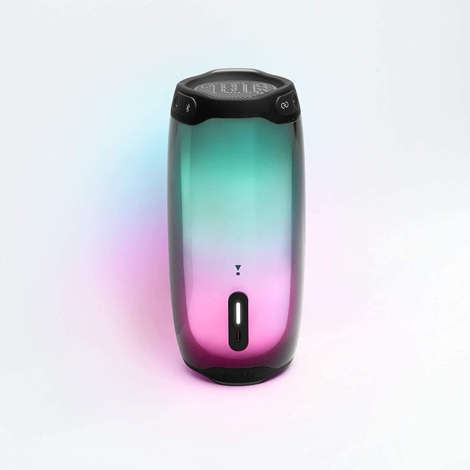 Buy JBL,JBL Pulse 4 - Waterproof speaker with bluetooth connectivity, LED light show, multi-speaker connectivity and PartyBoost function, in black - Gadcet.com | UK | London | Scotland | Wales| Ireland | Near Me | Cheap | Pay In 3 | Speakers