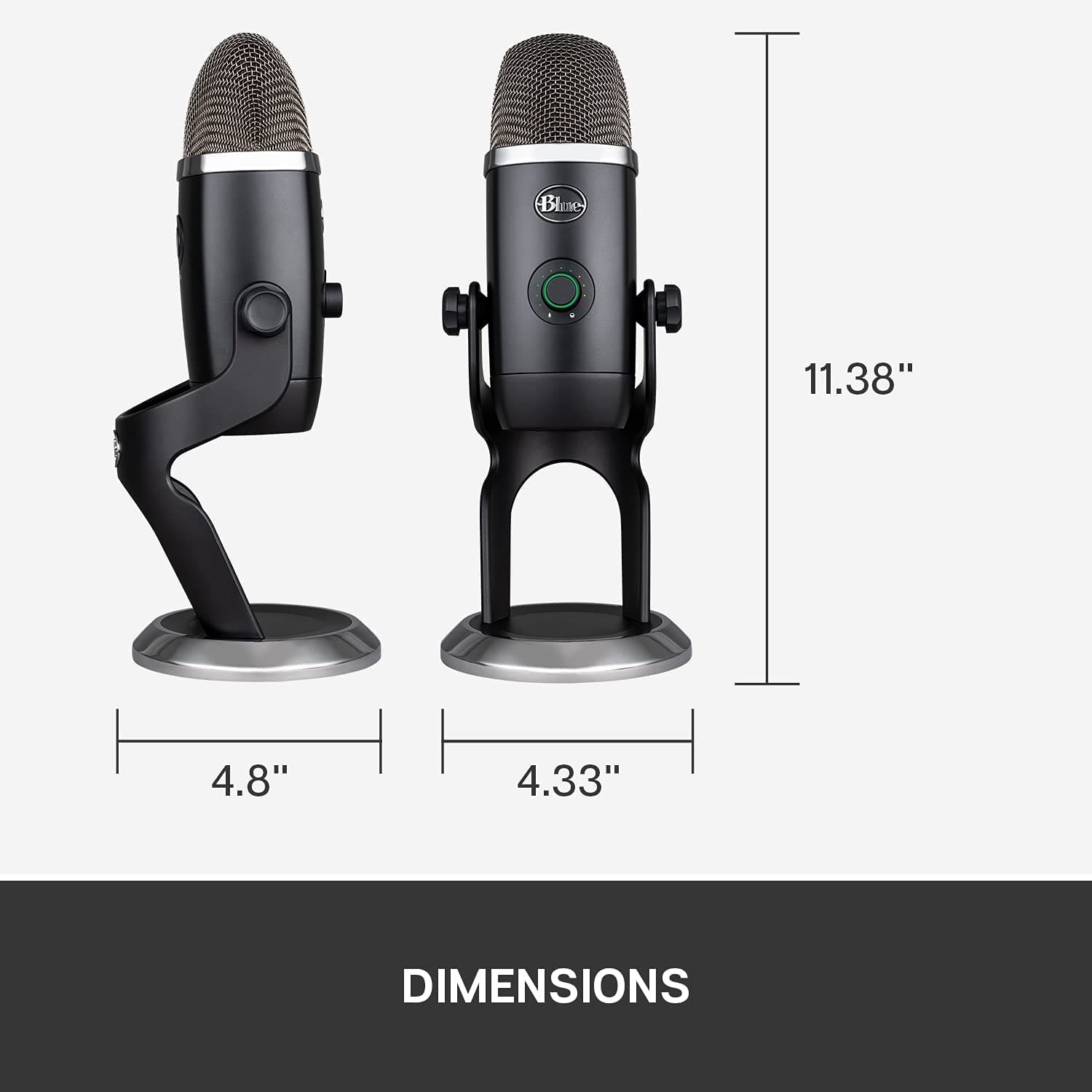 Logitech,Logitech for Creators Blue Microphones Yeti x Professional USB Microphone - Black - Gadcet.com