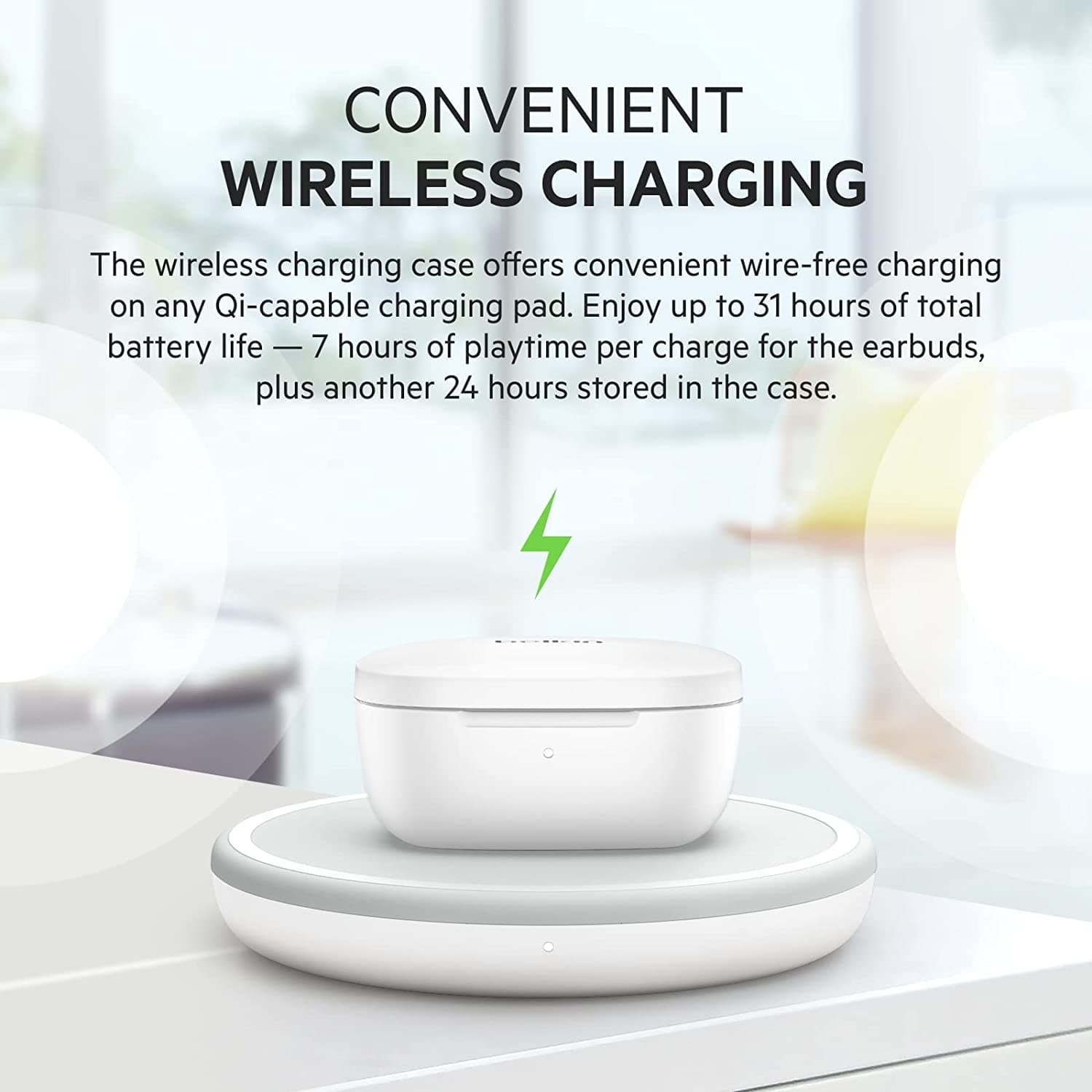 Belkin,Belkin SOUNDFORM Flow True Wireless Earbuds with Active Noise Cancellation, Bluetooth Earphones with Wireless Charging, IPX5 Sweat and Water Resistant, 31H Play Time, for iPhone, Galaxy, Pixel - White - Gadcet.com
