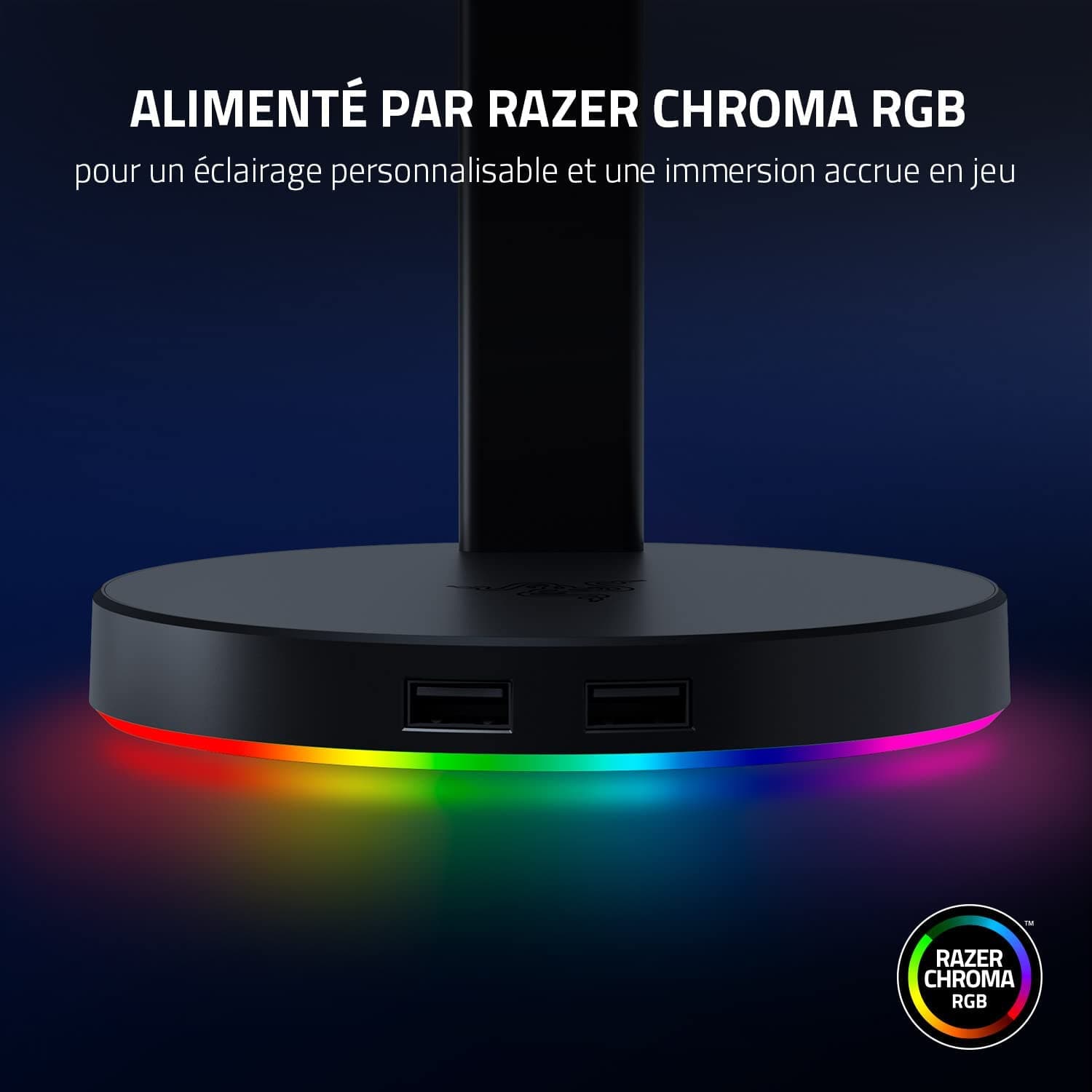 Buy Razer,Razer Base Station V2 Chroma - Chroma Enabled Headset Stand with 3.1 USB Hub and 7.1 Surround Sound (2 USB 3.1 Ports, Intergrated Headset Stand, Non-Slip Base, Chroma RGB) Black - Gadcet.com | UK | London | Scotland | Wales| Ireland | Near Me | Cheap | Pay In 3 | Headphones & Headsets