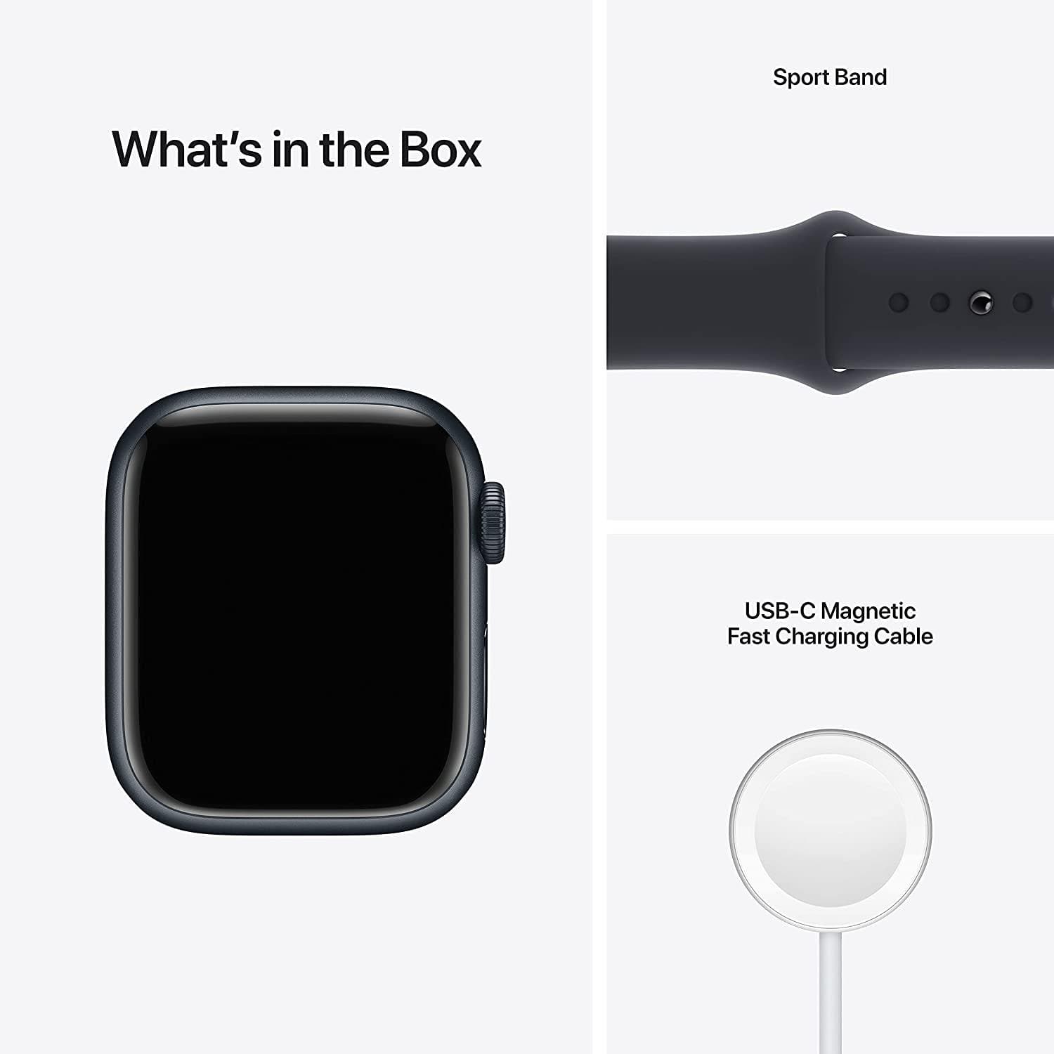 Buy Apple,Apple Watch Series 7 GPS 41mm Midnight Alu Case/Sport Band - Gadcet.com | UK | London | Scotland | Wales| Ireland | Near Me | Cheap | Pay In 3 | Watches