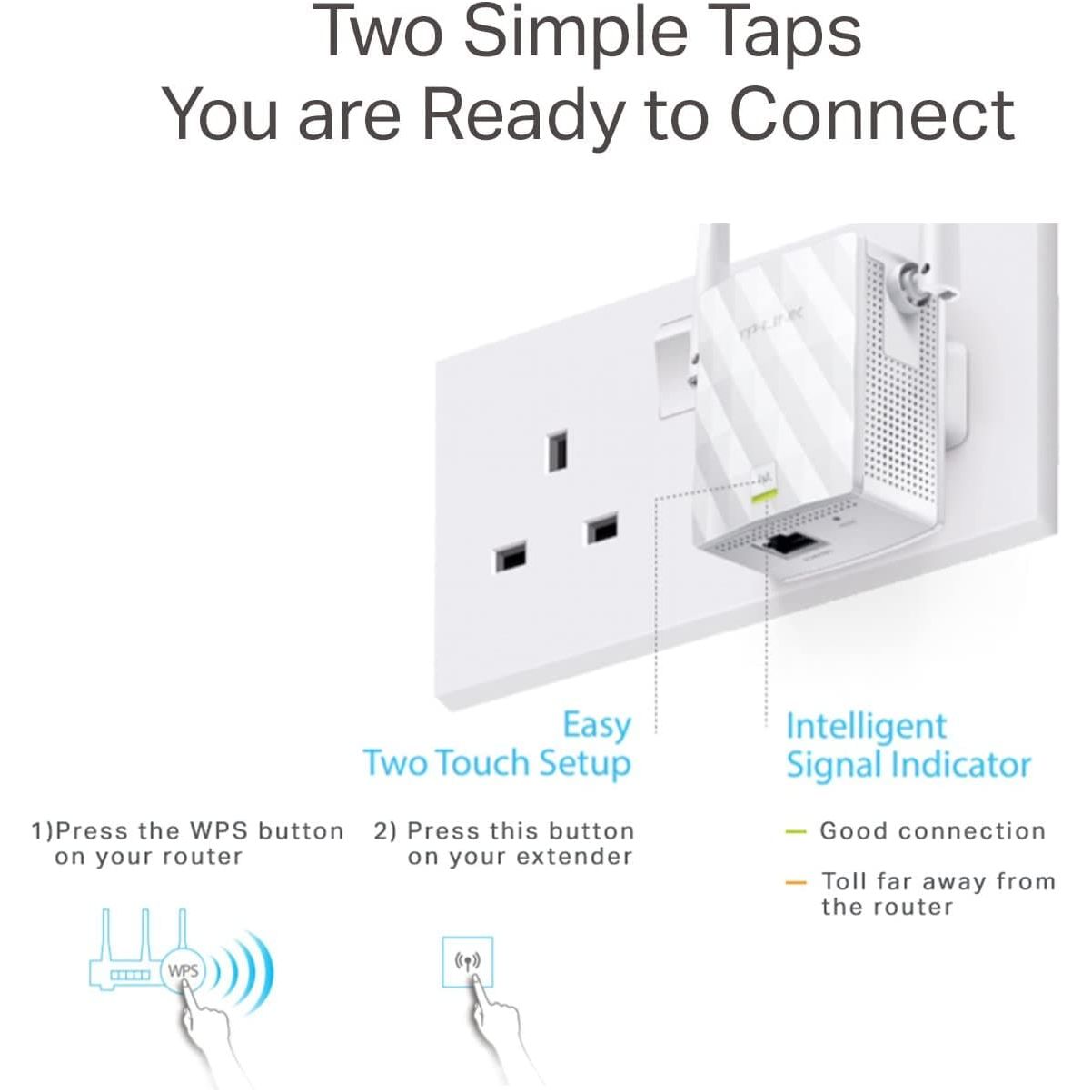 TP-Link N300 Universal Range Extender, Broadband/Wi-Fi Extender, Wi-Fi Booster/Hotspot with 1 Ethernet Port and 2 External Antennas, Plug and Play, Built-in Access Point Mode, UK Plug (TL-WA855RE) - Gadcet.com