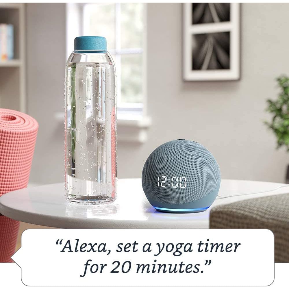 Amazon,Echo Dot (4th generation) | Smart speaker with clock and Alexa | Glacier White - Gadcet.com