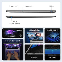 CHUWI Corebook pro(2160x1440) IPS Display Laptop with Core i3-6157U, 13" 8GB RAM 256GB SSD - 5