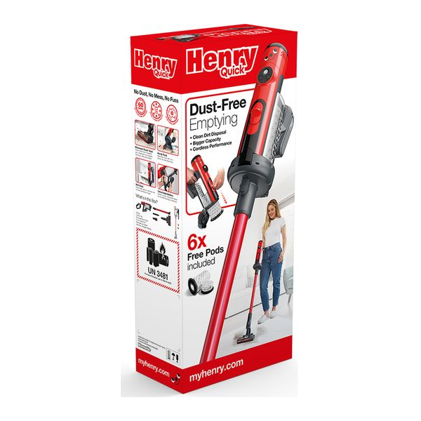 NUMATIC Henry Quick HEN.100 Cordless Vacuum Cleaner - Red - 2