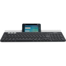 Logitech K780 Multi-Device Wireless Keyboard, QWERTY German Layout - Dark Grey/White - 1