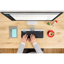 Logitech K780 Multi-Device Wireless Keyboard, QWERTY German Layout - Dark Grey/White - 7