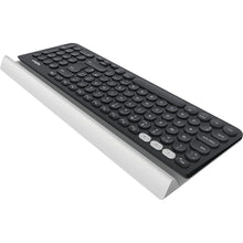 Logitech K780 Multi-Device Wireless Keyboard, QWERTY German Layout - Dark Grey/White - 9