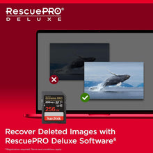 SanDisk 256GB Extreme PRO SDXC card + RescuePRO Deluxe, up to 200MB/s, UHS-I, Class 10, U3, V30 - 6