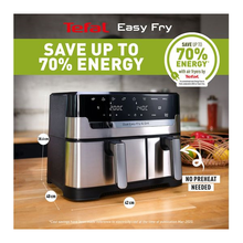 TEFAL Easy Fry Dual Zone EY905D40 Air Fryer & Grill - Stainless Steel - 6