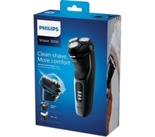 Cordless Waterproof Pivoting head With trimmer 2 year guarantee  PHILIPS Series 3000 S3231/52 Wet & Dry Rotary Shaver - Black - 2
