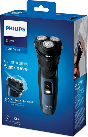 Philips - Shaver S3134/51 FAST SHAVE 5D Pivot & Flex Heads Pop-up trimmer - 2