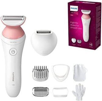Philips Lady Shaver Series 6000 BRL146/00 Cordless with Wet and Dry use, White - 1