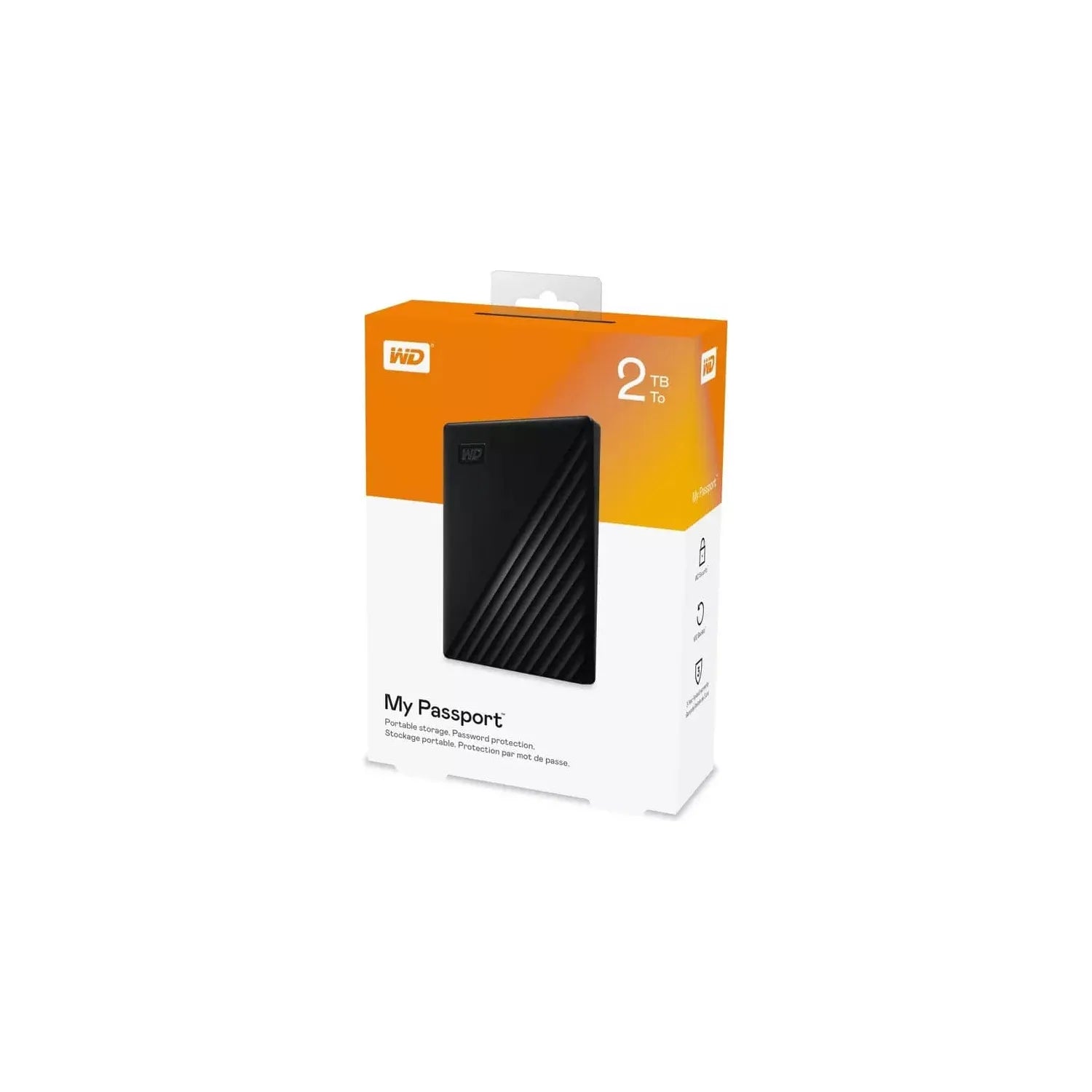 WD My Passport 2TB Portable Hard Drive - Black