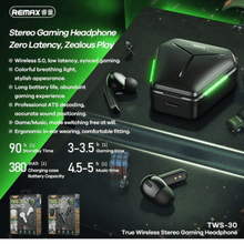 Buy Remax,Remax True Wireless Gaming Earbuds Black (TWS-30) - Gadcet.com | UK | London | Scotland | Wales| Ireland | Near Me | Cheap | Pay In 3 | Headphones
