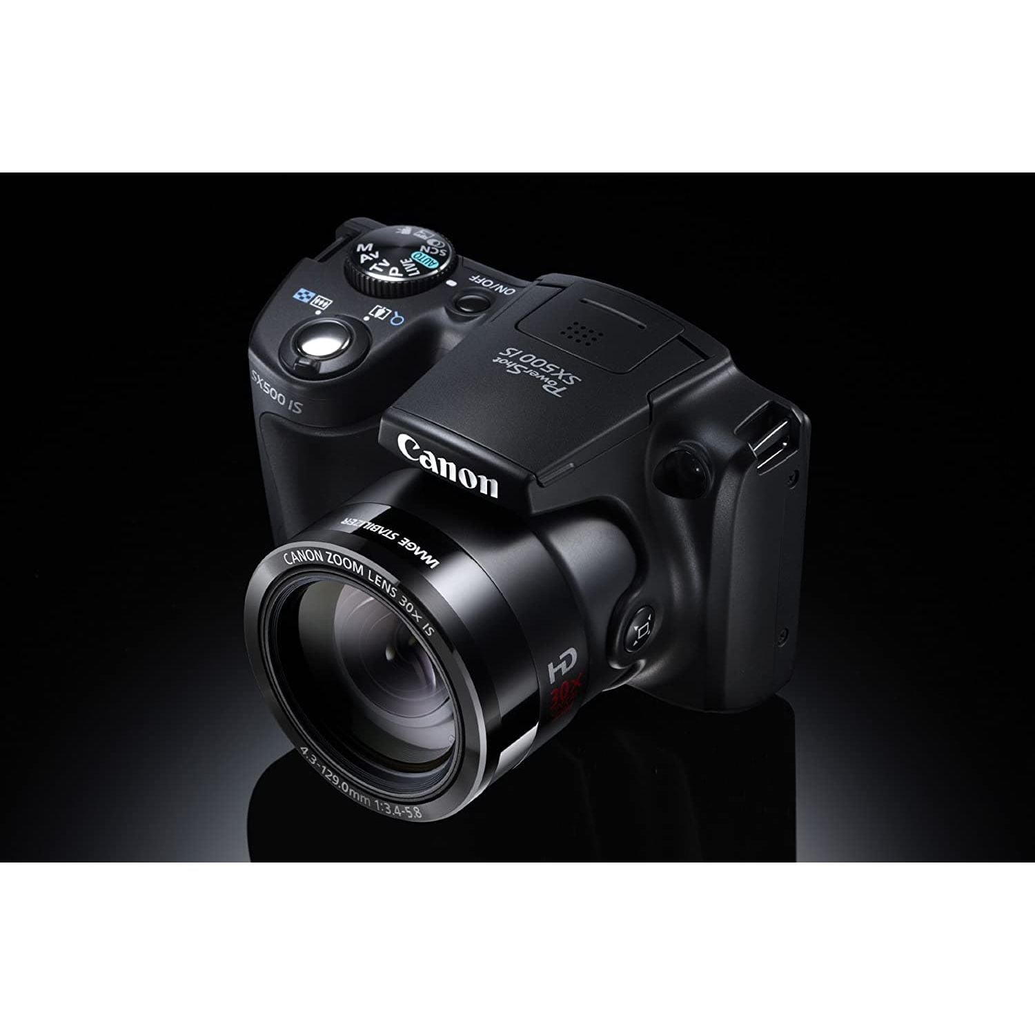 Canon,Canon PowerShot SX500 IS Digital Camera - Black (16.0 MP, 30x Optical Zoom) - Gadcet.com