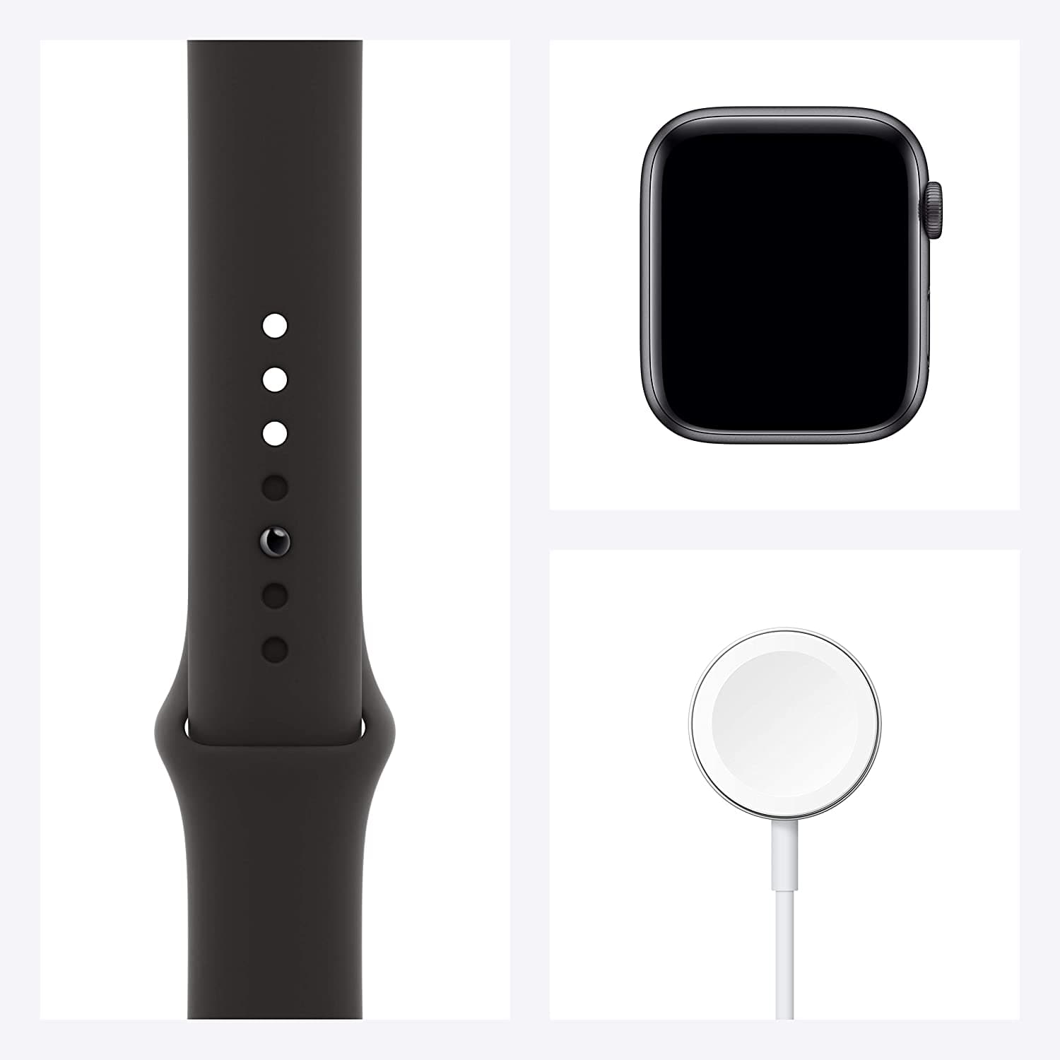 Apple,Apple Watch Series 6 Cellular - Space Grey Aluminium with Black Sports Band, 44 mm - Gadcet.com