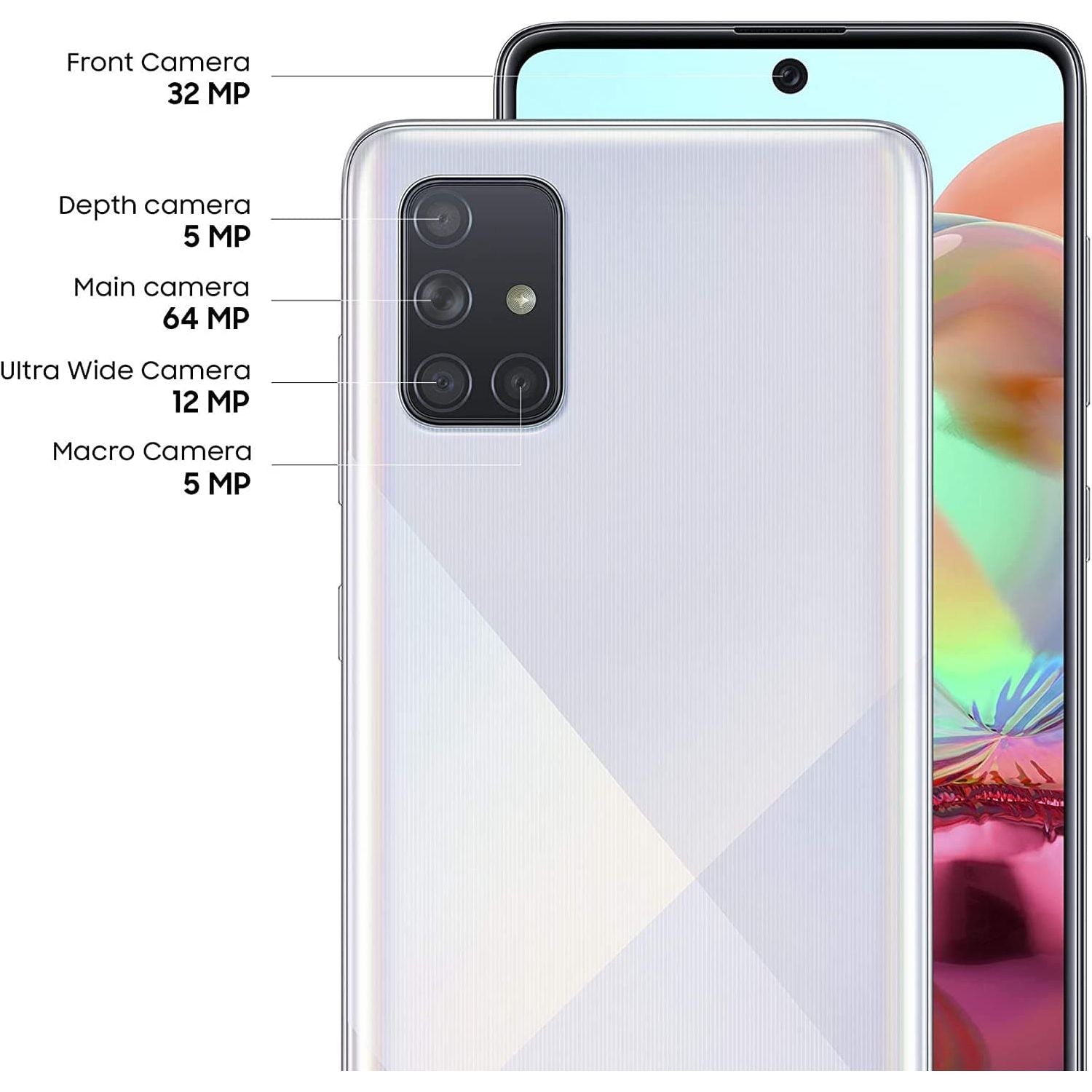 Buy Samsung,Samsung Galaxy A71 Dual-SIM 128 GB - Prism Crush Silver - Gadcet.com | UK | London | Scotland | Wales| Ireland | Near Me | Cheap | Pay In 3 | Mobile Phone