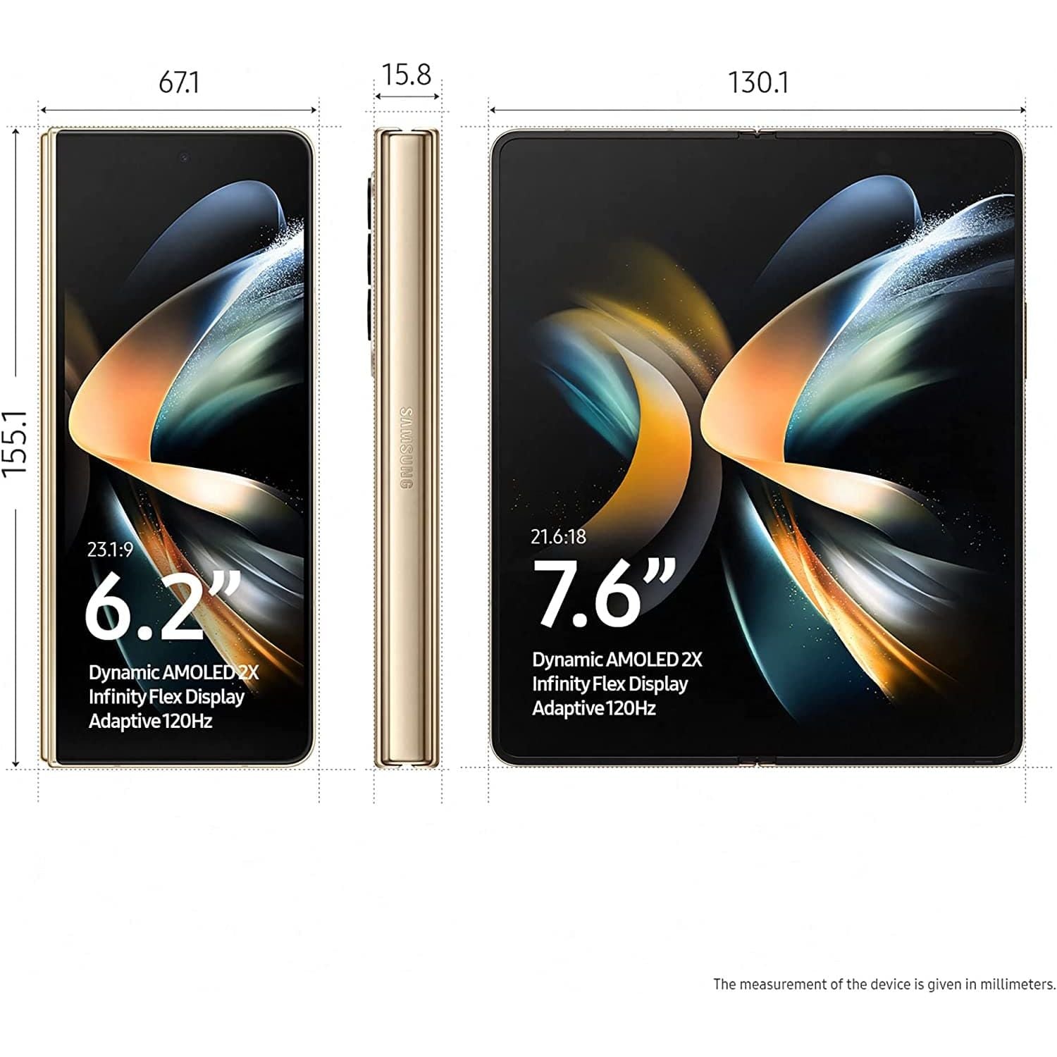 Samsung Galaxy Z Fold4 5G 512GB Beige Unlocked - Gadcet.com