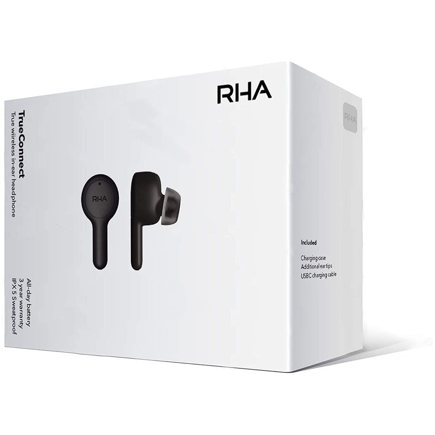 Buy RHA,RHA Trueconnect - Carbon Black: True Wireless Earbuds with Bluetooth 5 & Sweatproof for Sport Activity - Gadcet.com | UK | London | Scotland | Wales| Ireland | Near Me | Cheap | Pay In 3 | Headphones