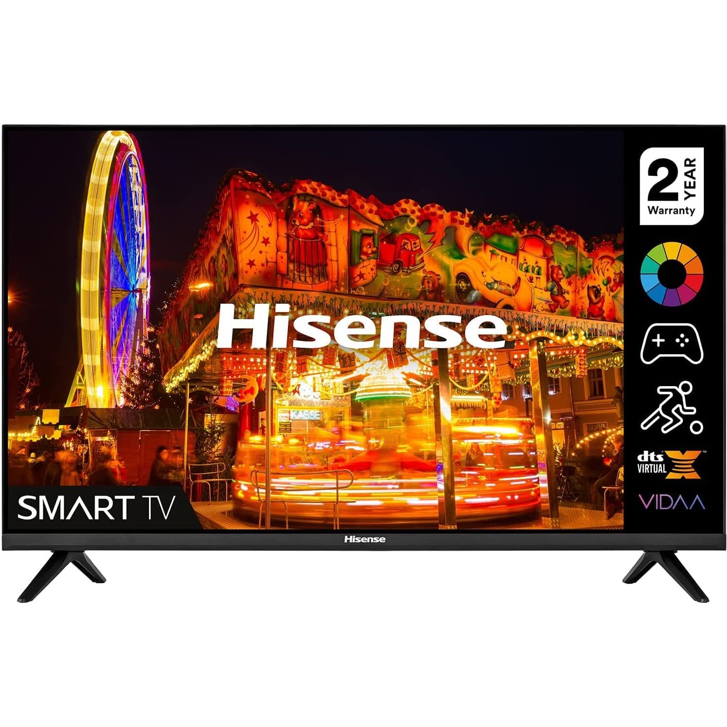 HISENSE,Hisense 32A4BGTUK (32 Inch) HD Smart TV, with Natural Colour Enhancer, DTS Virtual X, VIDAA U5 OS, Youtube, Netflix, Disney +, Freeview Play and WiFi (2022 NEW) - Gadcet.com