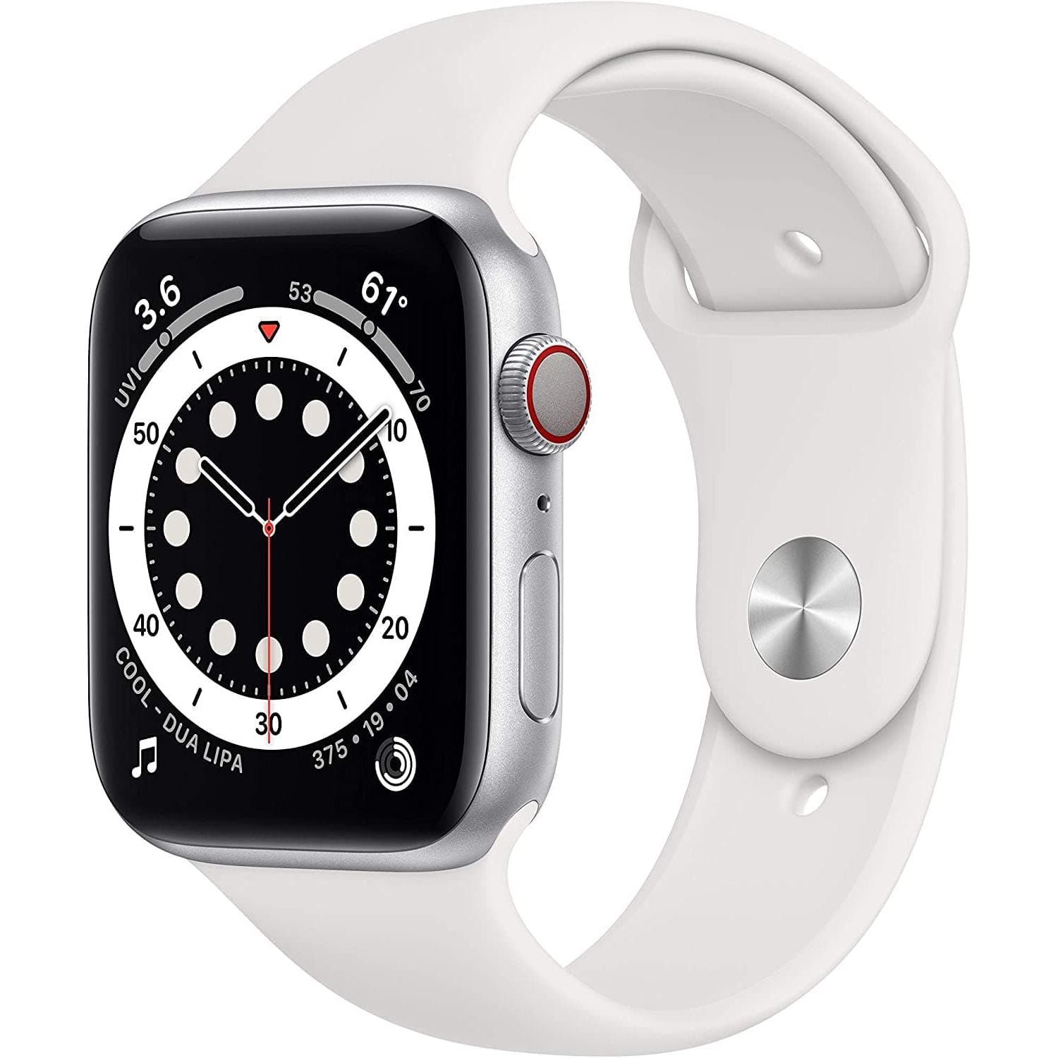 Apple Watch Series 6 44mm (GPS + Cellular) - Silver Aluminium Case - Gadcet.com