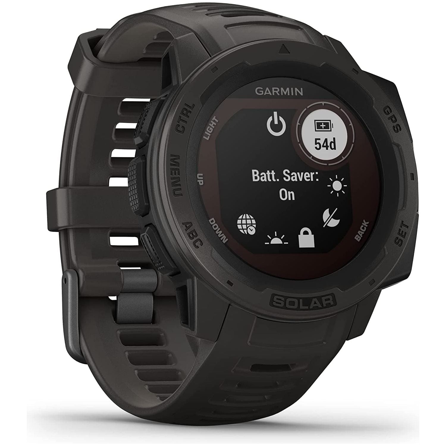 Garmin,Garmin Instinct Solar GPS Smart Watch - Graphite Black - Gadcet.com
