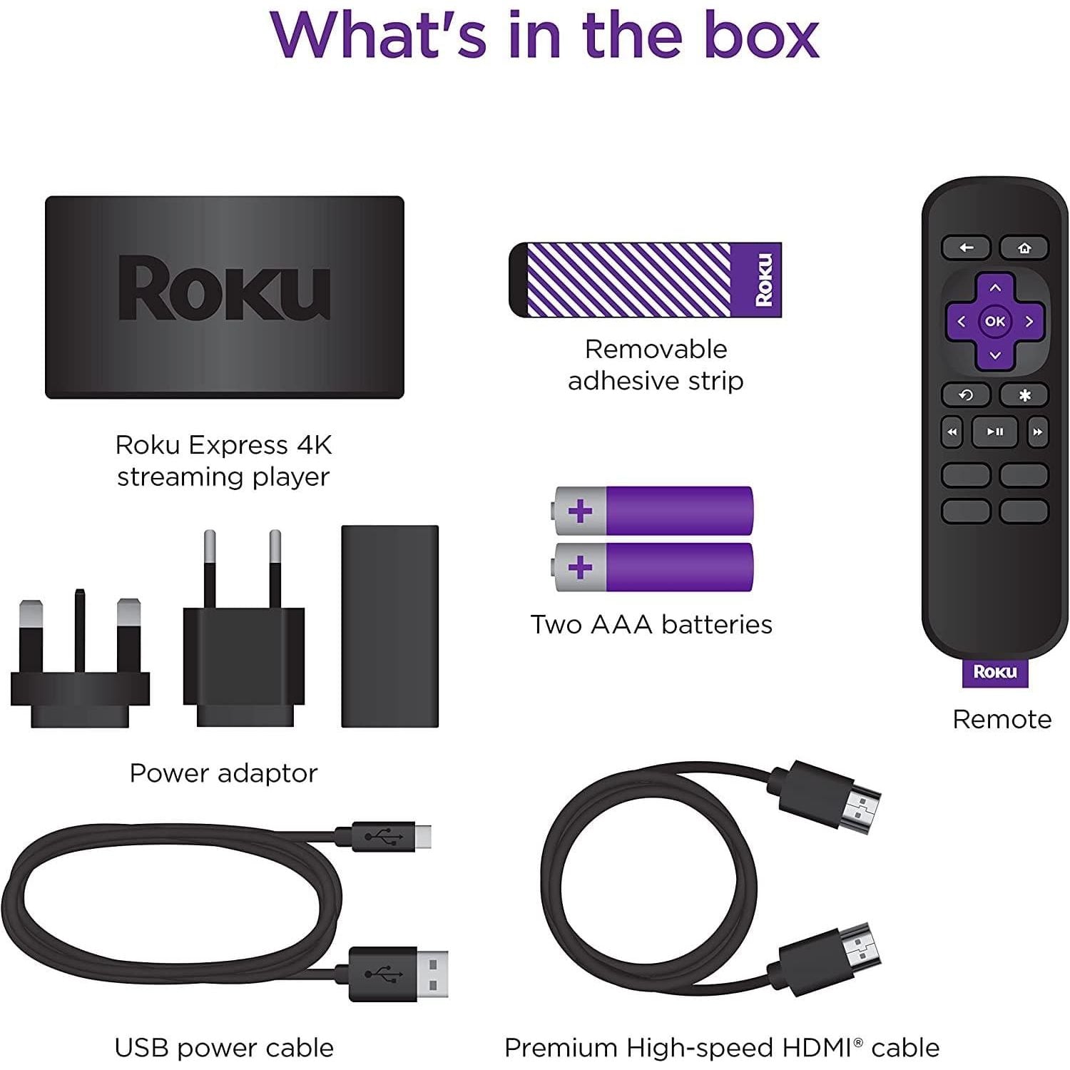 Buy Roku,Roku Express 4K HD Streaming Media Player - Gadcet.com | UK | London | Scotland | Wales| Ireland | Near Me | Cheap | Pay In 3 | TV Converter Boxes