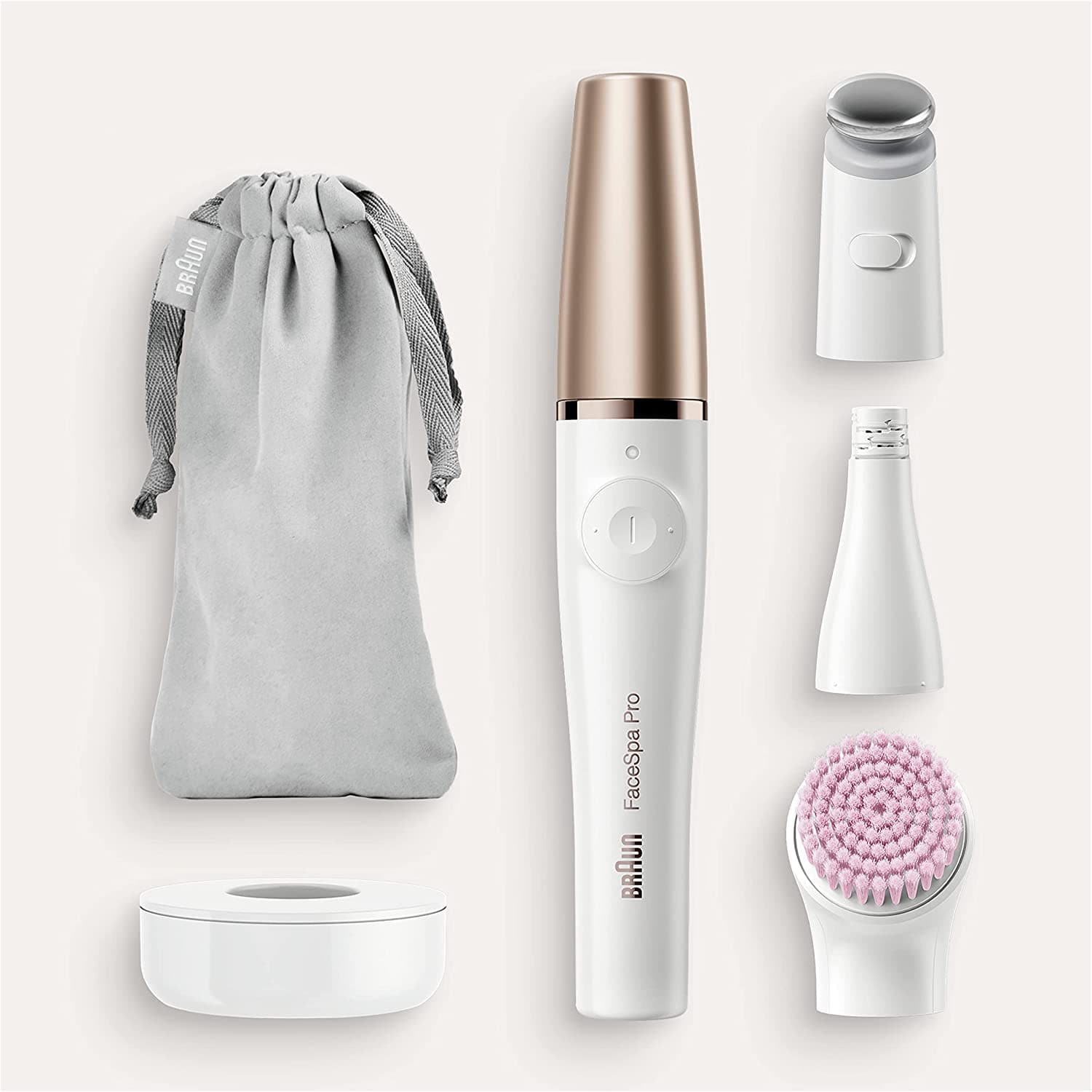 Buy Braun,Braun FaceSpa Face Epilator, Hair Removal with Facial Cleansing Brush Head, Toning Head & Charger Stand, Wet & Dry, SE912, White/Bronze - Gadcet.com | UK | London | Scotland | Wales| Ireland | Near Me | Cheap | Pay In 3 | Health & Beauty