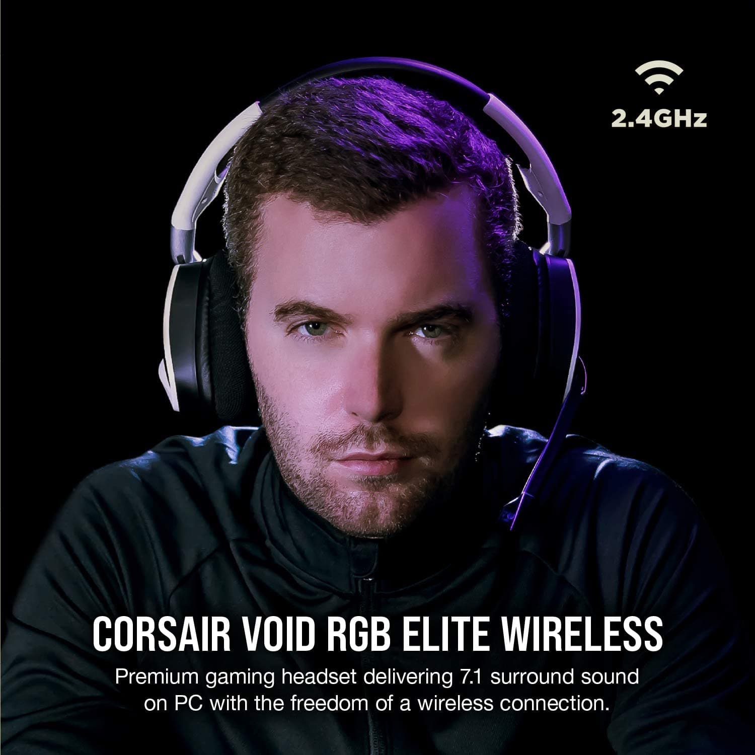 Corsair,Corsair VOID ELITE RGB Gaming Headset (7.1 Surround Sound) - White - Gadcet.com
