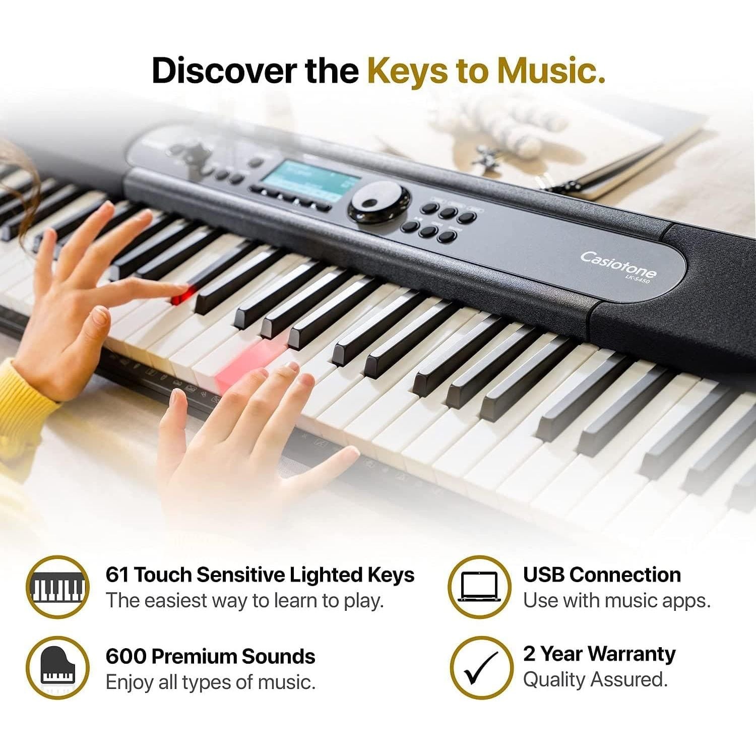 Buy Casio,Casio LK-S450 Electronic Keyboard with Touch Sensitive, Lighted Keys, - Gadcet.com | UK | London | Scotland | Wales| Ireland | Near Me | Cheap | Pay In 3 | Pianos